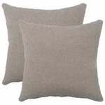 vidaXL Kissenbezug 2 pcs HEERLEN Hellgrau 40 x 40 cm Boucl&eacute;