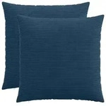 vidaXL Kissenbezug 2 pcs HEERLEN Marineblau 65 x 65 cm Cord