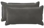 vidaXL Kissenbezug 2 pcs HOUTEN Dunkelgrau 40 x 70 cm Samt