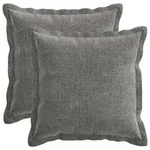 vidaXL Kissenbezug 2 pcs HOUTEN Dunkelgrau 45 x 45 cm Chenille-Stoff