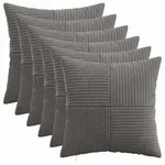 vidaXL Kissenbezug 6 pcs ALMELO Dunkelgrau 50 x 50 cm Cord