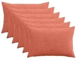 vidaXL Kissenbezug 6 pcs ALMELO Rot-Orange 50 x 75 cm Cord