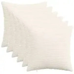 vidaXL Kissenbezug 6 pcs HEERLEN Creme 40 x 40 cm Cord
