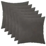 vidaXL Kissenbezug 6 pcs HEERLEN Dunkelgrau 50 x 50 cm Samt