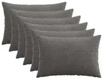 vidaXL Kissenbezug 6 pcs HEERLEN Dunkelgrau 50 x 70 cm Cord