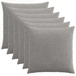 vidaXL Kissenbezug 6 pcs HEERLEN Hellgrau 60 x 60 cm Cord
