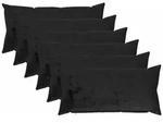 vidaXL Kissenbezug 6 pcs HEERLEN Schwarz 40 x 70 cm Flanell