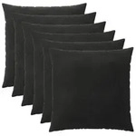 vidaXL Kissenbezug 6 pcs HEERLEN Schwarz 60 x 60 cm Samt