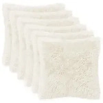 vidaXL Kissenbezug 6 pcs HEERLEN Wei&szlig; 35 x 35 cm PV Fleece