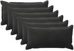 vidaXL Kissenbezug 6 pcs HOUTEN Schwarz 40 x 80 cm Samt
