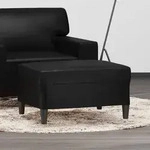 vidaXL Fu&szlig;hocker Schwarz 70x55x41 cm Kunstleder