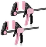 Einhandzwingen Rosa Set 2 St&uuml;ck Spannweite 150 mm