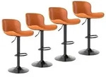 Youhauchair Barhocker 4er Set, Barhocker H&ouml;henverstellbar aus Kunstleder,