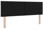 vidaXL Boxspringbett mit Matratze Schwarz 140 x 200 cm Stoff
