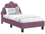 vidaXL Kinderbettgestell mit Kopfteil Lila 70 x 140 cm Samt