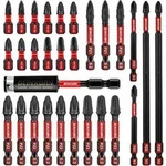 Geinxurn 28 St&uuml;ck PZ1 PZ2 PZ3 Schrauber Bit Set 25mm 50mm 75mm 150mm L&auml;nge...