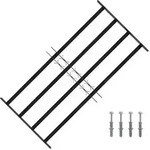 vidaXL Fenstergitter 115 x 60 cm Pulverbeschichteter Stahl Schwarz