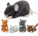 MorisMos riesen Maus Kuscheltier XXL mit Baby im Bauch, gro&szlig; Ratte Pl&uuml;schtier