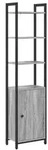 vidaXL B&uuml;cherregal Graues Sonoma 40 x 24 x 161 cm Holzwerkstoff