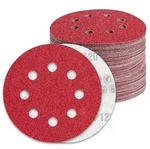 Schleifpapier 125mm Klett 120 K&ouml;rnung Schleifscheiben f&uuml;r 8 Loch...