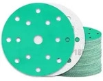 Schleifpapier 150mm 15 Loch-Gr&uuml;n 60 St&uuml;ck K&ouml;rnung 180