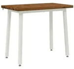 vidaXL 110 x 55 x 75 cm Massivholz Akazie Nat&uuml;rlich und Wei&szlig;