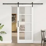 vidaXL Schiebet&uuml;r mit Zubeh&ouml;rset 'ORKDAL'Wei&szlig; 83x202 cm