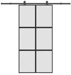vidaXL Schiebet&uuml;r mit Beschlag 102,5x205 cm Hartglas & Aluminium