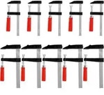 Schraubzwingen 10-tlg Spannweite 150/200 Maultiefe 50/80 mm f&uuml;r Holz