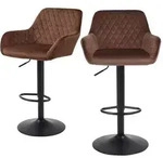 ralex-chair Barhocker 2er Set, H&ouml;henverstellbare Drehbare Barhocker aus...