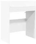 vidaXL DJ Tisch Wei&szlig; 102 x 45 x 102 cm Holzwerkstoff