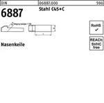 Nasenkeil DIN 6887 10x 8x 80 Stahl C45+C 10 St&uuml;ck