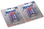 2x XCell X9V-B Lithium 9V Block Batterie 1200mAh im Blister - passend f&uuml;r