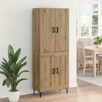 vidaXL Highboard Artisan-Eiche 69,5 x 34 x 180 cm Holzwerkstoff