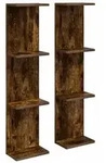 vidaXL Wandregal 2 pcs Raucheiche 25 x 15 x 100 cm Holzwerkstoff