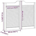 vidaXL Schwingt&uuml;ren 2 pcs Wei&szlig; Massives Kiefernholz