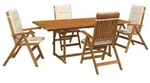 vidaXL 5-teiliges Garten-Esszimmer-Set Natur Massivholz Akazie