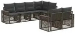 vidaXL Gartensofa-set 7 stk. 7-Sitzanzahl Grau und Dunkelgrau
