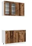 vidaXL K&uuml;cheneinheit LYON 4 pcs Altholz Holzwerkstoff