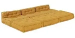 vidaXL Modulare Puffs 4 Stk. Gelb Stoff