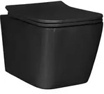 vidaXL Wand-WC Keramik Schwarz