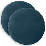 vidaXL Kissenbezug 2 pcs HEERLEN Blau &Oslash; 40 cm Samt
