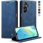 Handyh&uuml;lle A16 5G Leder Klapph&uuml;lle Magnet f&uuml;r Galaxy A16 Blau