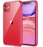 H&uuml;lle iPhone 11 Transparent R&uuml;ckseite AntiKratz Rot