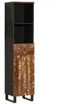 vidaXL Badschrank 38x33x160 cm Altholz Massivholz