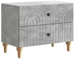 vidaXL Nachttisch Betongrau 62 x 34,5 x 48 cm Holzwerkstoff