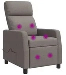 vidaXL Massage Relaxsessel Taupe Stoff