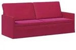 vidaXL 3-Sitzer Sofa Weinrot 190 x 81 x 82 cm Samt (V)