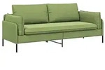 vidaXL 3-Sitzer-Sofa 3-Sitzer Hellgr&uuml;n 222 x 81 x 89 cm Samt