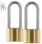 Diyife Vorh&auml;ngeschloss Messing 2 St&uuml;ck 6mm B&uuml;gel 3 Schl&uuml;ssel pro Schloss